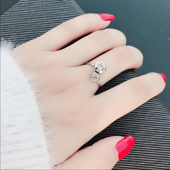 AISHA ♡ SILVER AAA Cubic Zirconia RING Size 9 - Picture 5 of 7